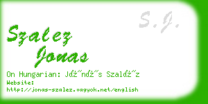szalez jonas business card
